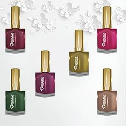 REQUANCE Nail Polish Gift Set of 6 | Quick-Dry, Long-Lasting, Chip-Resistant | Glossy, Matte & Glitter Nail Enamel Shades | Ideal for Women & Girls-picture-29