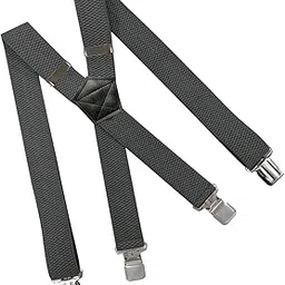 shopora Mens Suspender Adjustable Clothes Accessories Adults X Type Suspender Dark Gray | Mens Accessories | Suspenders Braces-picture-17