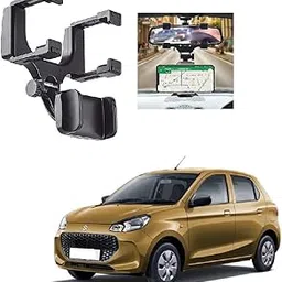 Car Hanging Rear View Mirror Mobile Phone Holder Mount Stand 360 Degree Rotational Compatible with Maruti Suzuki Alto K-10 2022-picture-26