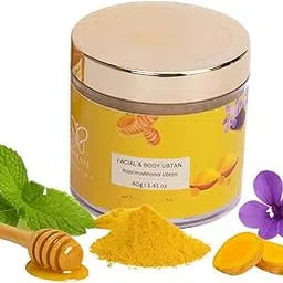 Femease Rajsi Ubtan | Ayurvedic Facial and Body Scrub | Enhances Skin Texture for a Smooth and Radiant Glow | Gentle Exfoliation for Brighter Complexion | With Turmeric and Saffron, 1 Unit-image-76