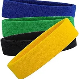 R-LON Workout Headband for Women & Men - Moisture Wicking & Non-Slip Exercise Hairband or Sports Sweatband -Ideal for All Sports Like Tennis, TT, Badminton, Running and Yoga (4 PC) a31-image-71