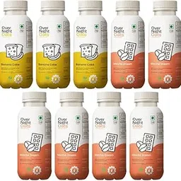 Overnight Oats with Vegan Protein | High Protein Oats Breakfast with Dietary Fibre | Just Add Milk | Ready in Minutes | No Preservatives | 3 Banana Cake + 6 Mocha (Pack of 9, 50g Each)-picture-35