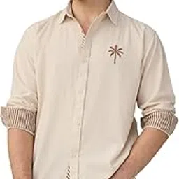 the souled store Men Cotton Blend Solid Regular Fit Button Down Shirt-picture-44