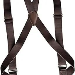 shopora Mens Suspender Swivel Hook X Shaped Elastic 1.4" Wide Adjustable Suspenders Coffee | Mens Accessories | Suspenders Braces-picture-22