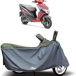 Cover Lab - Honda Dio New BS6 Water Resistant - Dust Proof - Full Bike Scooty Two Wheeler Body Cover for Honda Dio (Strip Green)-picture-10
