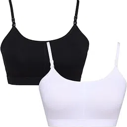 sillysally Padded Bra for Womens and Girls | Breathable Regular Bra with Stretchable Cotton Fabric | Removable Pads Wire Free Bralette for Womens and Girls (Pack of 2)-picture-35