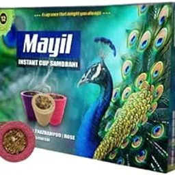 Mayil Instant Cup Sambrani | 4 in 1 Fragrance Cup sambrani for Home, Pooja & Festivals | Pack of 3 (36 Pcs)-picture-10