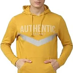 van heusen Academy Men's Polycotton Hooded Neck Sweatshirt (VASTBSLF468517_Yellow_L)-picture-16