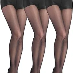 dchica Pack of 3 Pantyhose Stockings for Women – Seamless, Lightweight, Durable, Breathable (Free-Size)-picture-29
