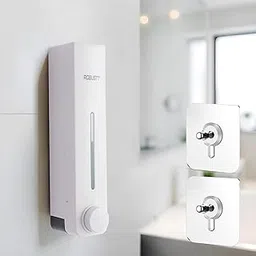 Robustt Stylish Wall Mounted Liquid Soap Dispenser 360ML (White, Pack of 1) - with 2 Adhesive Hooks | Easy Installation for Bathroom & Kitchen - Durable ABS Material, Sleek Design-image-16