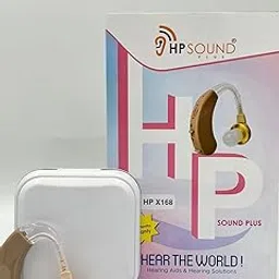 HP SOUND PLUS .HEAR THE WORLD HEARING AID HP-X168 Sound Enhancement Amplifier Behind The Ear Hearing Machine. 6 GERMAN BATTERIES FREE, White-picture-10