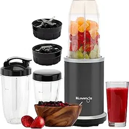 Kuvings Nutri Blender PRO Gunmetal Grey, Powerful 1000 Watts Motor, Mixer/Grinder/Smoothie Maker, Blender for Smoothies and Juices, Stainless Steel Body, 2 Blade Set: Wet & Dry-picture-29