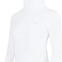 ivelect Elastic Women Golf Cooling T Shirt Rash Guard with AntiUV Mask White M-picture-45