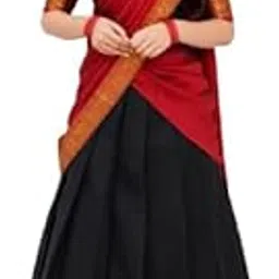 shijila Women's Traditional Kanjivaram Kanchipuram Silk Zari Work Unstitched Lehenga with Banarasi Silk Dupatta and Blouse Piece for Wedding,Festive-picture-13