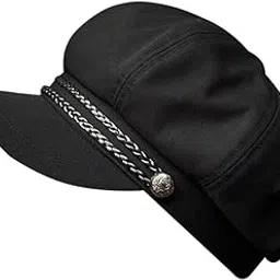 JKaur® Octagonal Hat for Women, Beret Design, Leather Rope Detail, Adjustable Fit hat for Outdoor wear image 1
