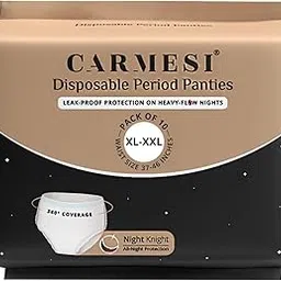 Carmesi Disposable Period Panties for Women - Pack of 10 (XL-XXL) | 360° Protection for Super Heavy Flow | Leak Proof & No Rashes | Maternity Panties | All Night Protection | Ultra Absorbent Core-image-10