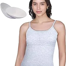 dchica Padded Camisole Bra for Young Women (Pack of 1) Women Sleeveless Undershirts Cami Vest with Adjustable Straps, Cotton Camisole Tank Top/Innerwear for Women-picture-53