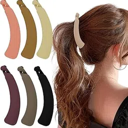 Samyak 6 Pcs Hair Clip For Women Matte Banana Hair Clutcher Girls Hair Accessories Set (Medium)-picture-58