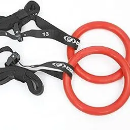 COUGAR Suspension Gymnastic Rings, Olympic Gym Rings with Heavy Duty Adjustable Straps for Gym, Cross Training, Strength Training, Pull Ups and Dips for Men/Women, Black-image-9