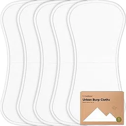 keababies Organic Burp Cloths for Baby Boys and Girls - 5-Pack Ultra Absorbent Burping Cloth, Burp Clothes, Newborn Towel - Milk Spit Up Rags - Burpy Cloth Bib for Unisex, Boy, Girl - Burp Cloths (Soft White)-picture-11