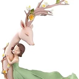 ARTISOUL® Deer and Girl Statue Key Storage Figurine Storage Tray for Snack Living Room Light Green | Home & Garden | Home D?©Cor | Figurines-image-4