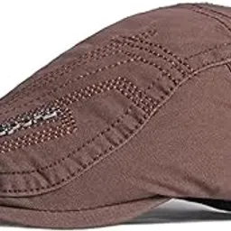 zacharias Men's Cotton Beret Golf Ascot Cap (A-23_Free Size_Pack of 1)-picture-29