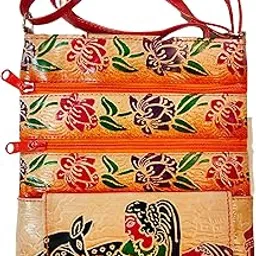 classique Shantiniketan Pure Leather Womens Purse Crossbody Shoulder Bag Shakuntala Playing-picture-29