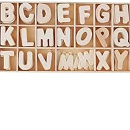 Bnf® 2Set/156Pieces Craft Wood Letters, Natural Wood Alphabet - with Storage Tray | Multi-Purpose Craft Supplies | Crafting Pieces | Wooden Pieces-image-60