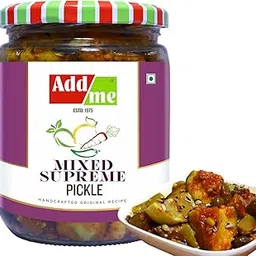 Add me Mixed Pickle 500Gm supreme mix of lasoda ker mango ginger chili lemon amra ginger lotus stem. Glass Pack-picture-10