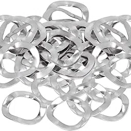 Walfront 100Pcs Wave Washer Assortment Kit Crinkle Wavey Washers Stainless Steel Spring Locking Fastener Gasket Ring (M12), Gasket Retaining Ring-picture-13