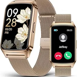 paybay Smart Fitness Watch for Women, Fitness Activity Tracker, Calorie Step Counter Pedometer IP68 Waterproof for Android and iPhone (Gold, 1.57) image 1