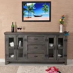 Solid Wood Crockery Cabinet | Kitchen Cabinet | Storage Cabinet for Living Room Dining & Kitchen | Premium Finish-picture-21