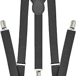 dibi Mens Suspenders - Adjustable Elastic X Shape Womens Suspender for Costume Tuxedo Suit Jeans with Strong Clips-picture-37
