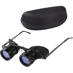 minkissy 1Set High-Definition Fishing Magnifier Glasses with Plane Telescope Lens Portable Lightweight Binoculars for Outdoor Hiking and Field Observation Includes Protective Glasses Case-picture-51
