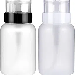 Nail Polish Remover Pump, 2 Pack Acetone Pump Dispenser, Alcohol Dispenser Push Down Empty Lockable Pump Dispenser Bottle for Nail Polish and Makeup Remover, 200ml(6.8oz)-image-99