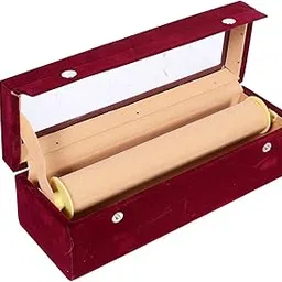 Kuber Industries Wooden One Rod Transparent Velvet Bangle Box|Storage Box, Size 28 x 9 x 9 CM (Maroon)- CTKTC022788(Square)-picture-18
