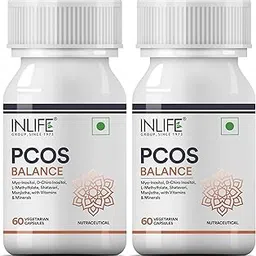 INLIFE PCOS Supplements for Women | PCOS Balance Capsule | Myo Inositol D Chiro Inositol Shatavari Manjistha Vitamins Minerals -60 Vegetarian Capsules (Pack of 2, 120)-picture-25