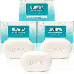 Glowiva Kojic Acid + Glutathione Soap For Skin Brightening With Vitamin C,E Arbutin, Liquorice Extracts Pack Of 3 (75g x 3)-picture-19