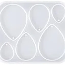 ARTOOL Silicone Round Drop Keychain Pendant Earring Resin Mould Creative DIY Earring Keychain Art and Craft Making kit Epoxy Resin Art Mould 6 Cavity Set of 1 (D87)-picture-14