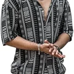uiriuy Men's Rayon Digital Print Casual Shirt-picture-46