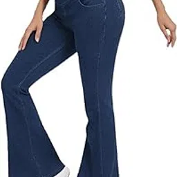 adbucks Flared Jeggings for Women High Waisted Bell Bottom Jeans Trendy Stretchy Flare Jeggings with Pockets-picture-54