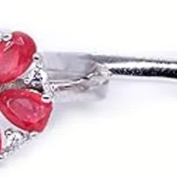 jsaj TOERING CHUTKI BICHIYA TOERING WITH EMERALD AND ZIRCONIA STONE IN RHODIUM PLATING FOR GIRLS AND WOMENS INNPURE SILVER (RUBY)-picture-15