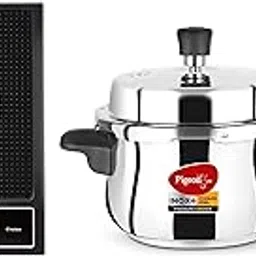 Pigeon by Stovekraft 14502 Induction Base Outer Lid Pressure Cooker, 5L, Silver & Pigeon by Stovekraft Cruise 1800 watt Induction Cooktop (Black)-picture-27