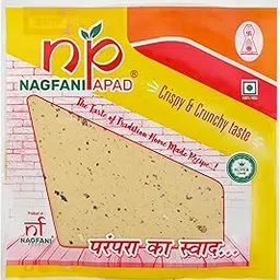Nagfani Papad Extra Crunchy Handmade Style Urad Kali Mirch (Black Pepper) Flavor | Traditional Indian Snack | Thin, Crispy, and Spicy Papadum 400gm Pack-picture-23