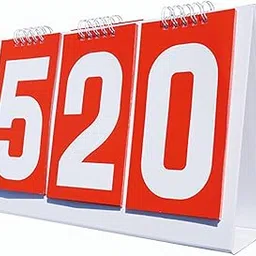 Merishopp Flip Scoreboard Portable Table Score Flipper for Badminton Volleyball Soccer red-picture-15