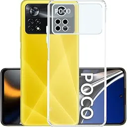 YOFO Back Cover for Poco X4 Pro (5G) (Flexible|Silicone|Transparent|Anti Dust Plug|Camera Protection)-picture-71