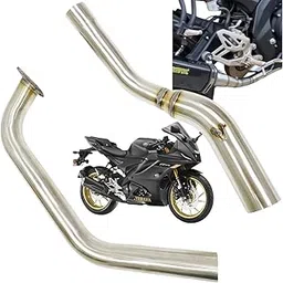 Dhe Best Motorcycle Modified Stainless Steel Exhaust Pipe Muffler Middle Bend Pipe Suitable for Yamaha R15 V4-image-36