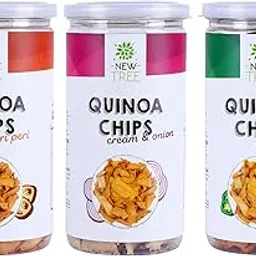 New Tree Healthy Snack Combo || Quinoa Chips Peri Peri 225gm || Quinoa Chips Cream & Onion 225gm || Quinoa Chips Jalapeno 225gm || Combo Pack of 3 || Combined Total Weight: 675gm-image-4