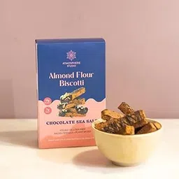 Atmosphere Studio Almond Biscotti | Crispy And Crunchy | Perfect Perfect Chai, Coffee Time Treat | Gourmet Snack | Italian Style Dipping Cookies (Chocolate Sea Salt)-picture-57