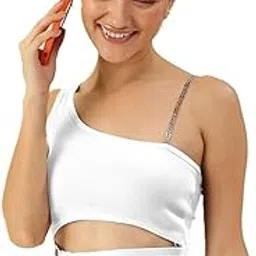 bedazzle Asymmetrical one-Shoulder Crop top-picture-54